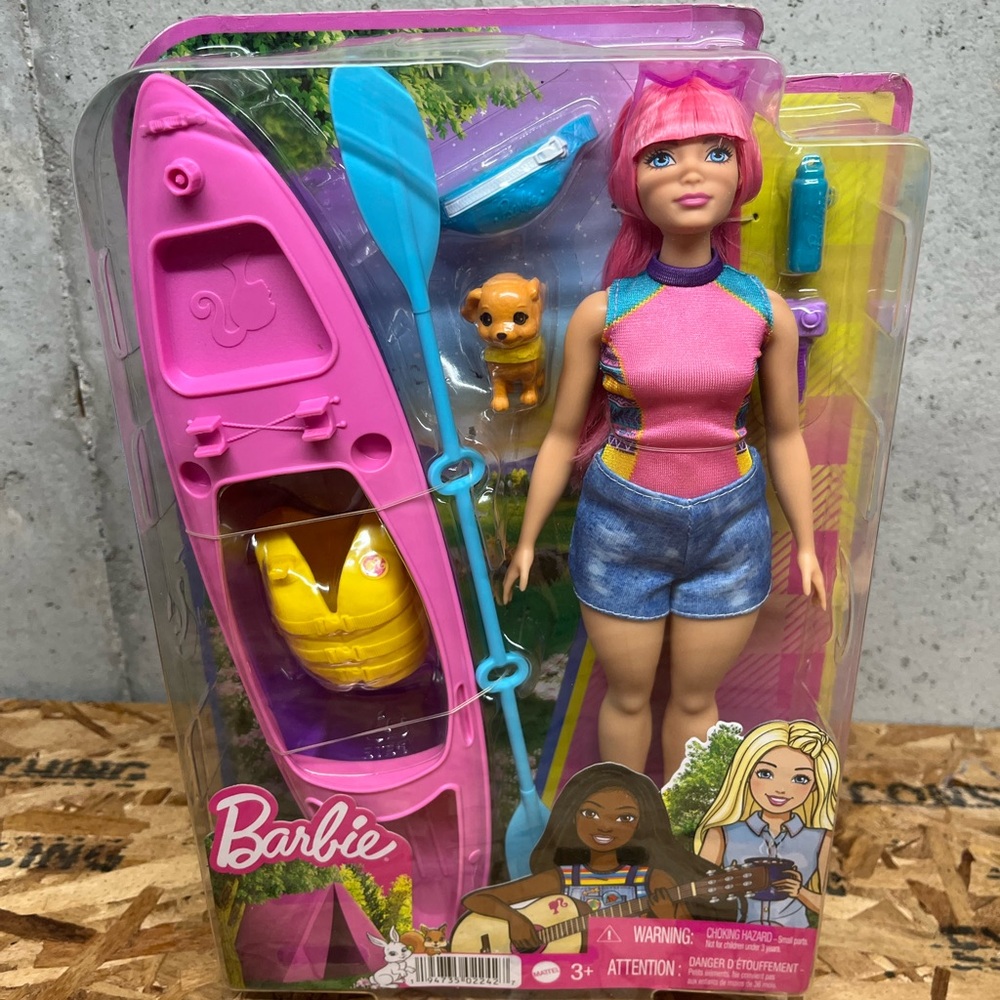 Barbie Kayak Adventure Doll with Pink Kayak and Blue Paddle